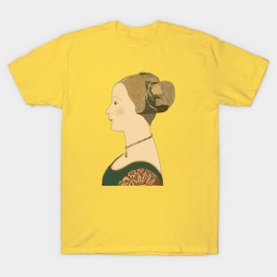 Inspired by Piero del Pollaiuolo’s Portrait of a Young Woman T-Shirt